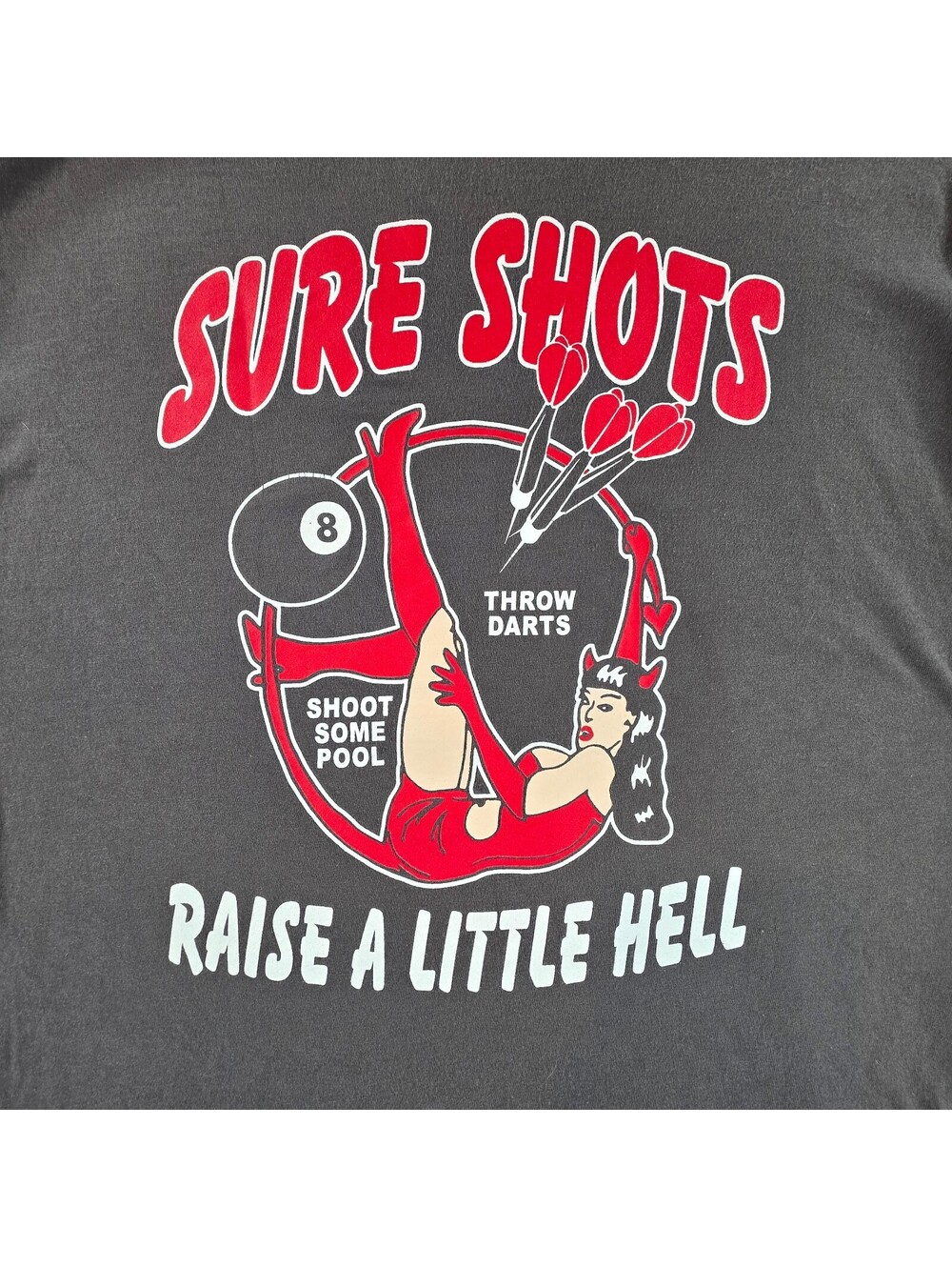 Anvil Sure Shots Graphic Long Sleeve Shirt Men's XL Gray Vintage Streetwear Y2K